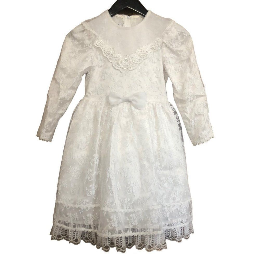 Vintage Gunne Sax Victorian Style Portrait Holiday Dress Girls Size 6X